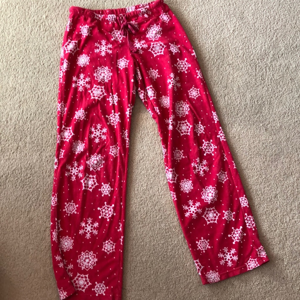 Red Snowflake Pajama Pants